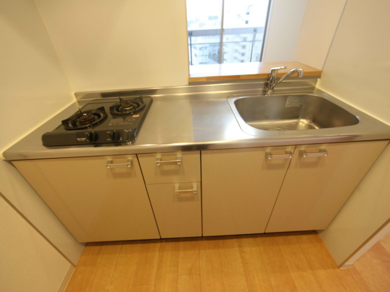 ヴァリエ東別院 システムキッチン（ガス2口）冷蔵庫・レンジ等ご用意できます