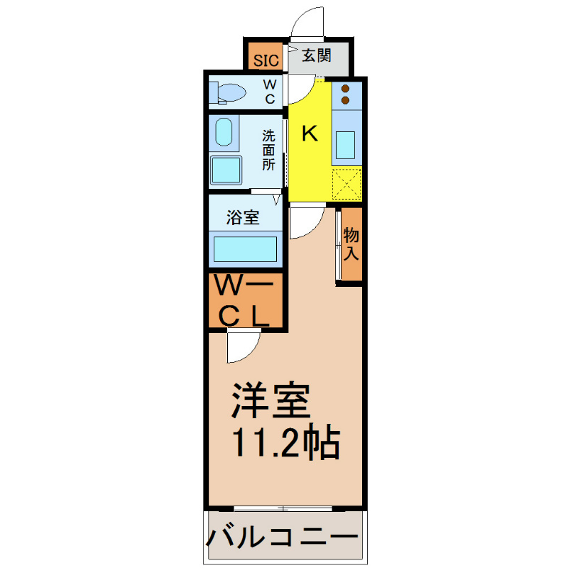 グランドソレイユ名駅 間取り　家具家電ご用意できます