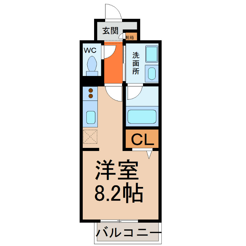 ラ・グランディール 間取り　家具家電ご用意できます