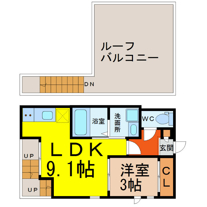 グランティックサンメゾン新瑞 間取図