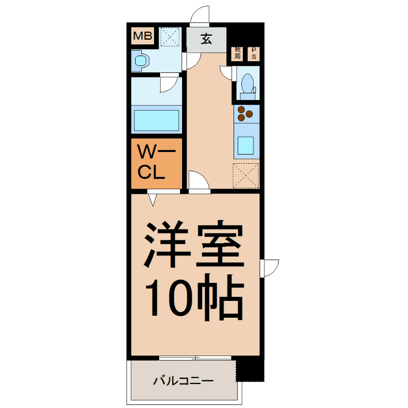 ベルデアスル 間取図　洋室10帖　脱衣洗面所　ウォークインクローゼット