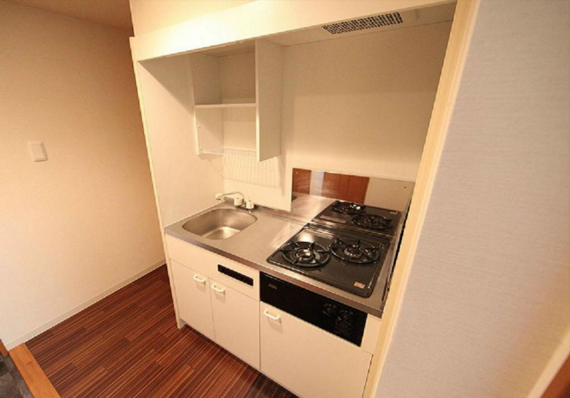 カーサ千年 システムキッチン（2口ガス）冷蔵庫・電子レンジ等ご用意できます