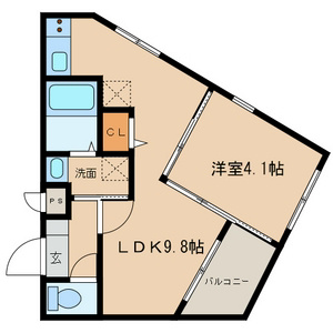 ＭＯＶＥ山王ＥＡＳＴ 間取図　家具家電ご用意できます