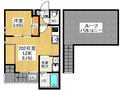 ＧＲＡＮＤＴＩＣ　ＭＩＺＵＫＩＲＩ 間取図