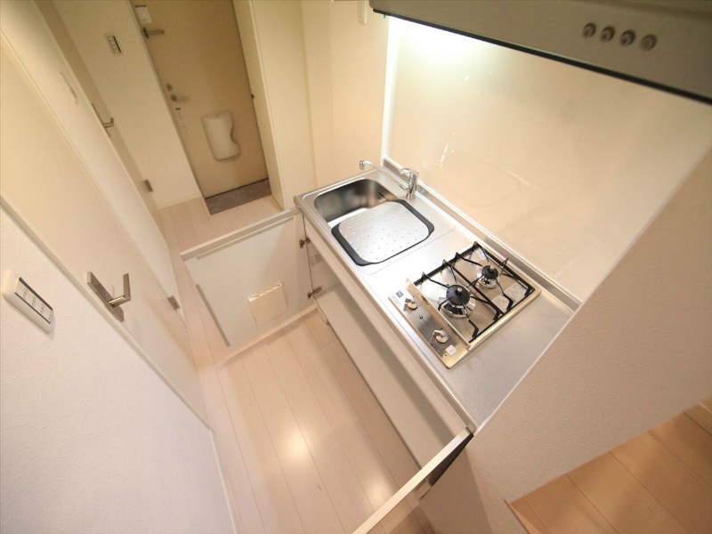 Ｋ’ｓＧａｒｄｅｎ栄生 システムキッチン（ガス2口）冷蔵庫・レンジ等ご用意できます