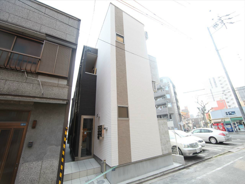 スカイヒル新栄 外観　デザイナーズ　オートロック付　集合ポスト有り