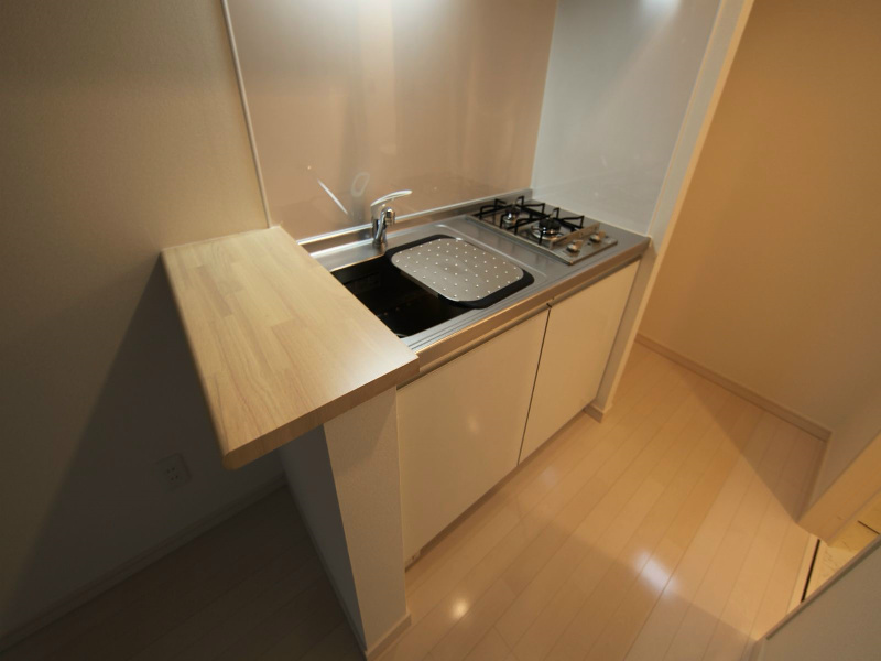 グランコンフォール米野Ⅰ システムキッチン（ガス2口）冷蔵庫・レンジご用意できます