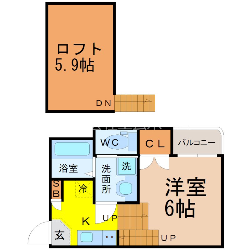 ハーモニーテラス志賀町III 間取図