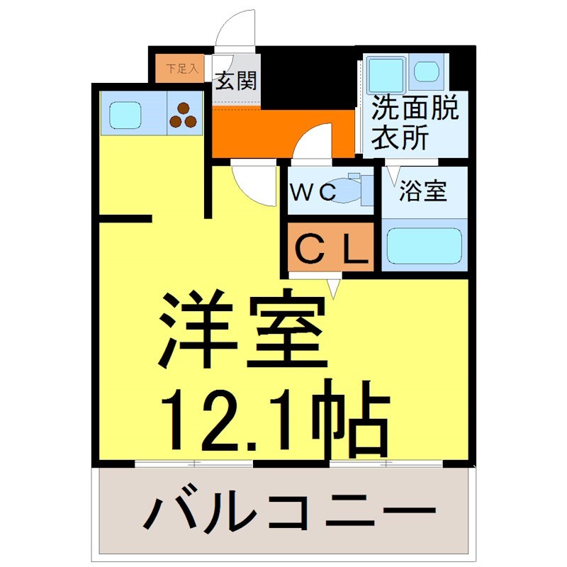 フローライト上前津 間取り　家具家電ご用意できます