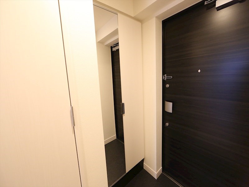 プレサンス大須観音駅前 玄関　シューズボックス　姿見鏡付き（収納充実してます）