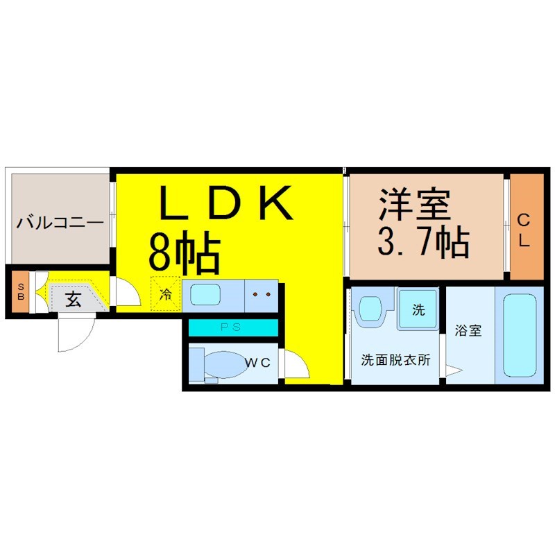 ハーモニーテラス八熊II 間取図