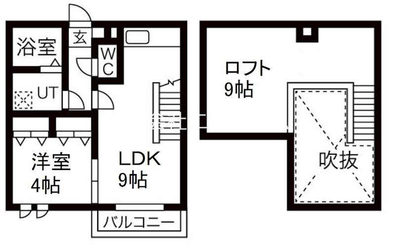 Ａｍｐｉｏｒｅａｌｅ庄内通 間取図　光インターネット無料　家具家電ご用意できます