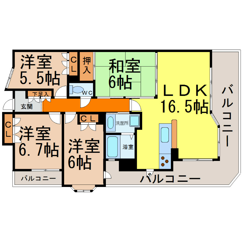 レジディア泉 間取図