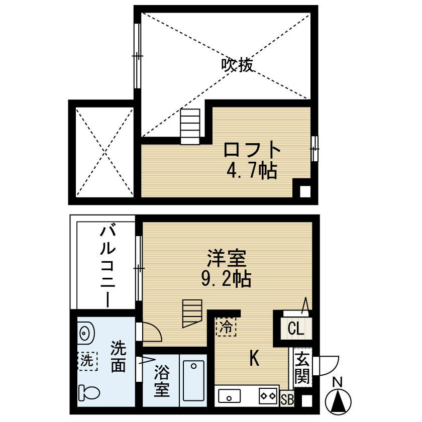 イーストクレッセント 間取図