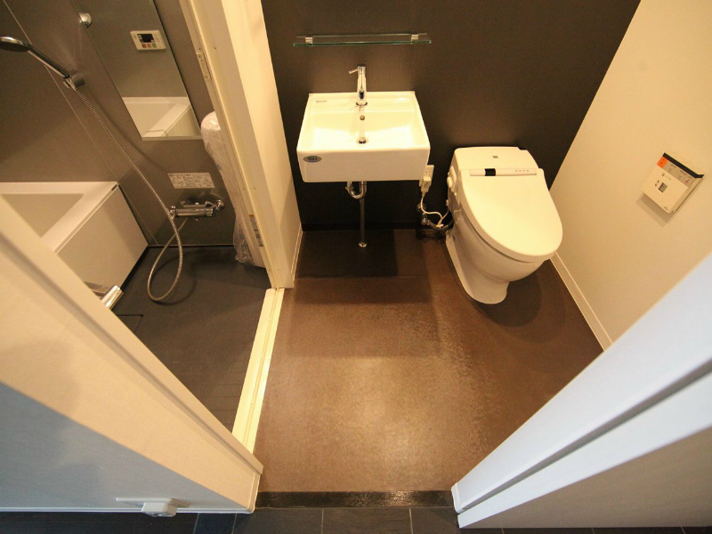 白川公園パークマンション 脱衣所　独立洗面台　トイレ一体型でオシャレです