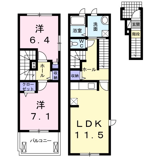 エクセレント　ヴィレッジ 間取り