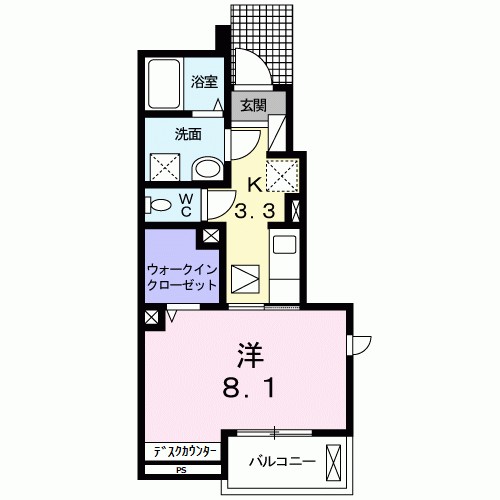 シャンブル（ｃｈａｍｂｒｅ） 間取り
