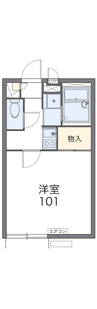 レオパレスヴァンディス 代表的な間取のため実際の間取とは異なる場合があります