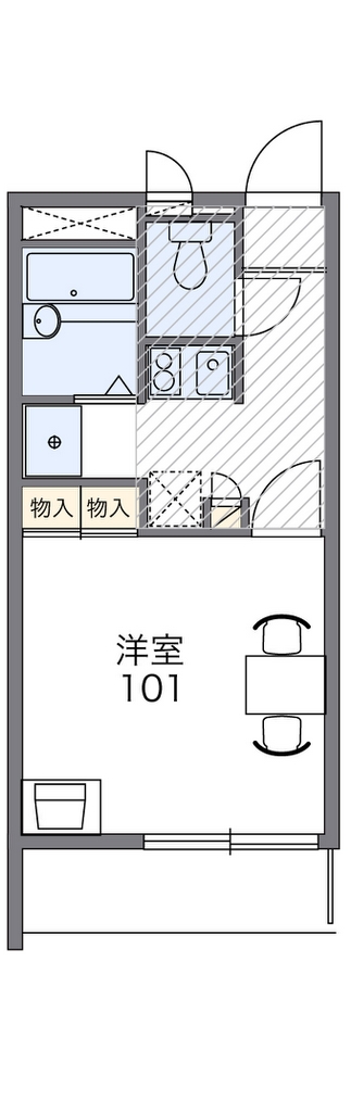 レオパレスＮＡＫＡＮＩＳＨＩ 代表的な間取のため実際の間取とは異なる場合があります