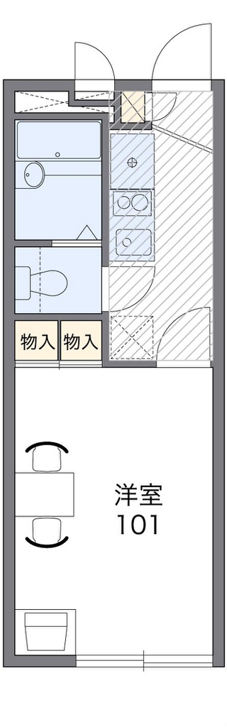 レオパレスＣＵＲＥ 代表的な間取のため実際の間取とは異なる場合があります