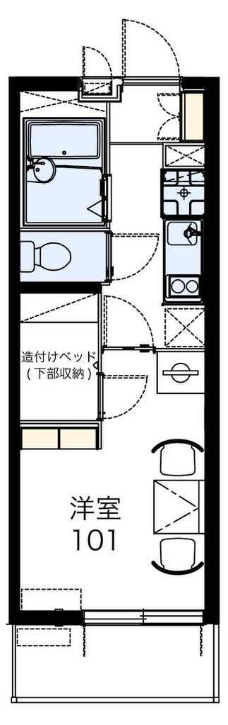 レオパレスハイ　ウッド　中平 代表的な間取のため実際の間取とは異なる場合があります