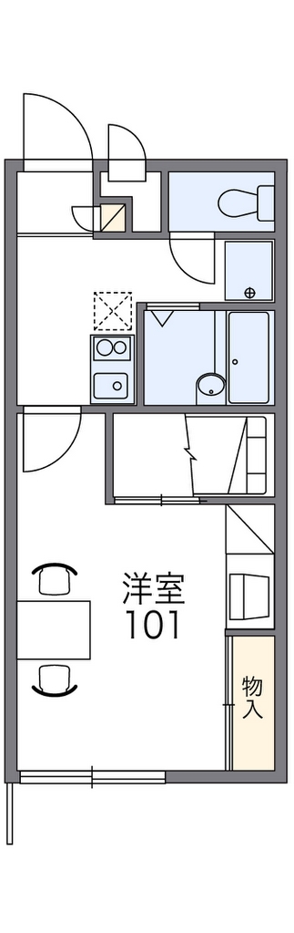 レオパレスサンガーデン 代表的な間取のため実際の間取とは異なる場合があります