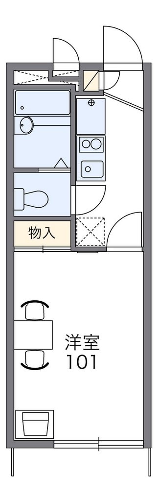 レオパレスフィレンツェ東海通 代表的な間取のため実際の間取とは異なる場合があります