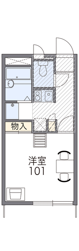 レオパレス上小田井ＷＥＳＴ 代表的な間取のため実際の間取とは異なる場合があります
