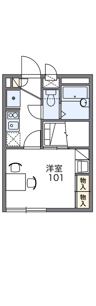 レオパレス鶴田 代表的な間取のため実際の間取とは異なる場合があります