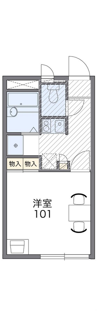 レオパレスカトレア 代表的な間取のため実際の間取とは異なる場合があります