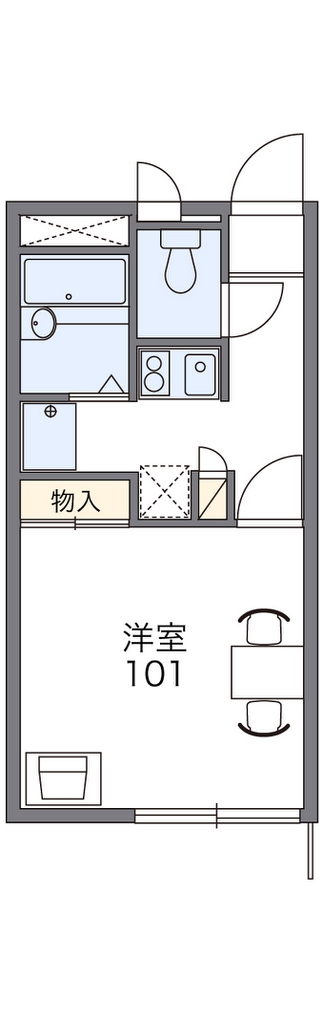 レオパレスラポール 代表的な間取のため実際の間取とは異なる場合があります