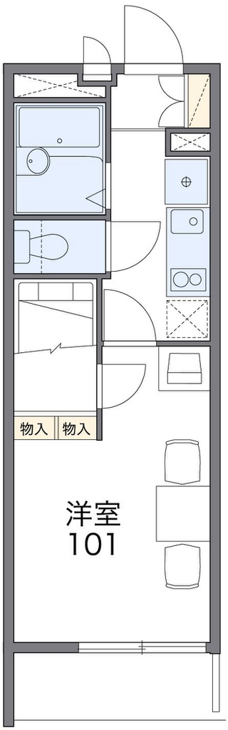 レオパレス中島町 代表的な間取のため実際の間取とは異なる場合があります