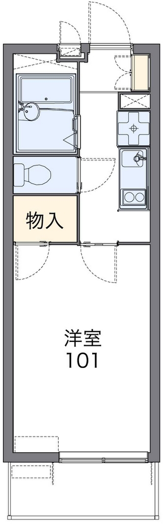 レオパレスアビタシオンⅡ 代表的な間取のため実際の間取とは異なる場合があります