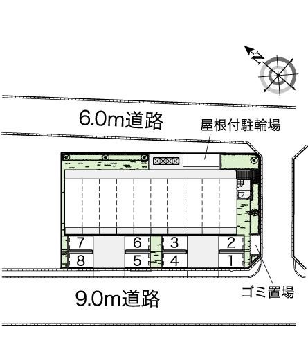 レオパレスアビタシオンⅡ 駐車場配置図