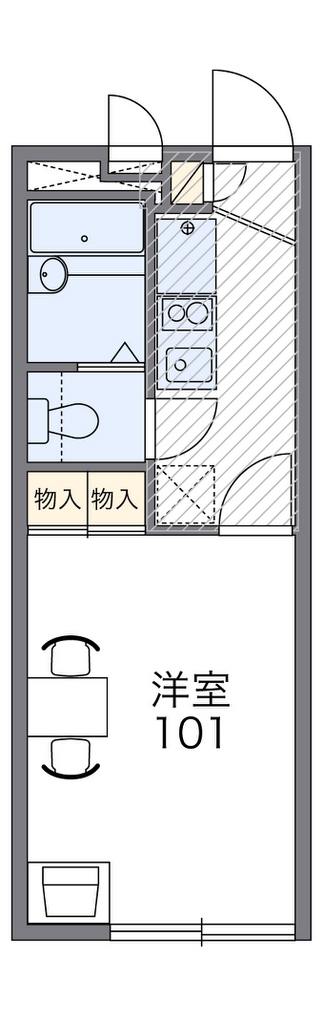 レオパレスこもと 代表的な間取のため実際の間取とは異なる場合があります