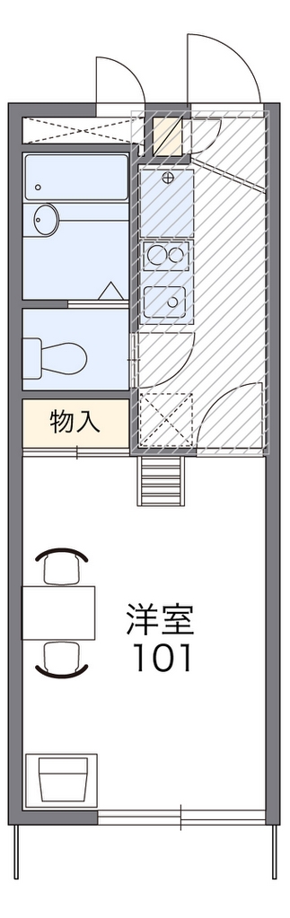 レオパレス茶屋ヶ坂 代表的な間取のため実際の間取とは異なる場合があります