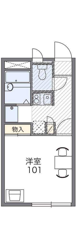 レオパレスウィング２ 代表的な間取のため実際の間取とは異なる場合があります