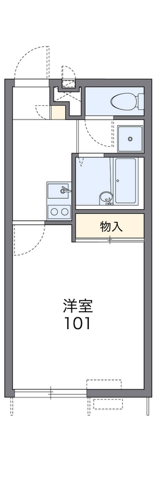 レオパレスどるちぇ志賀本通 代表的な間取のため実際の間取とは異なる場合があります
