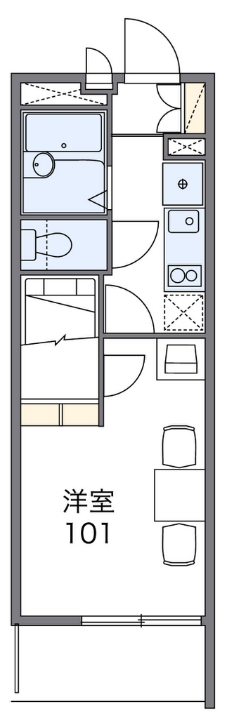 レオパレス東長田 代表的な間取のため実際の間取とは異なる場合があります