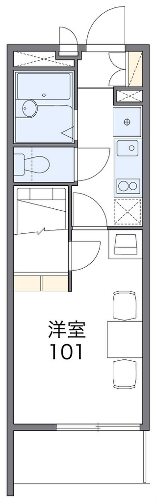 レオパレス勝利 代表的な間取のため実際の間取とは異なる場合があります