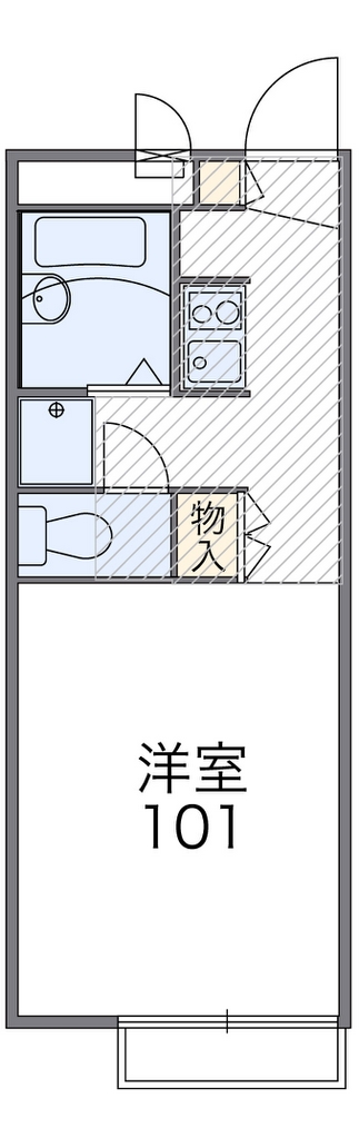 レオパレスＭ＆Ｙ中郷 代表的な間取のため実際の間取とは異なる場合があります