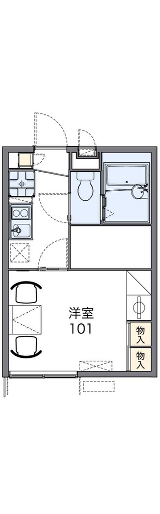 レオパレスコーガ 代表的な間取のため実際の間取とは異なる場合があります