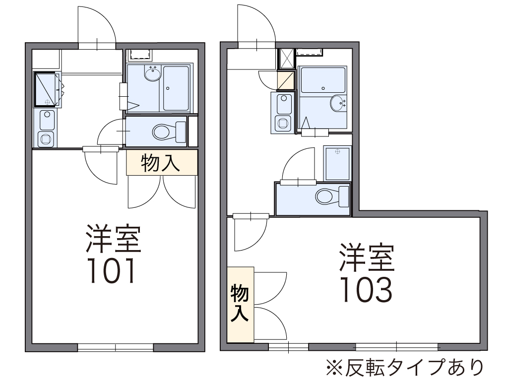 レオパレス宝Ａ 代表的な間取のため実際の間取とは異なる場合があります