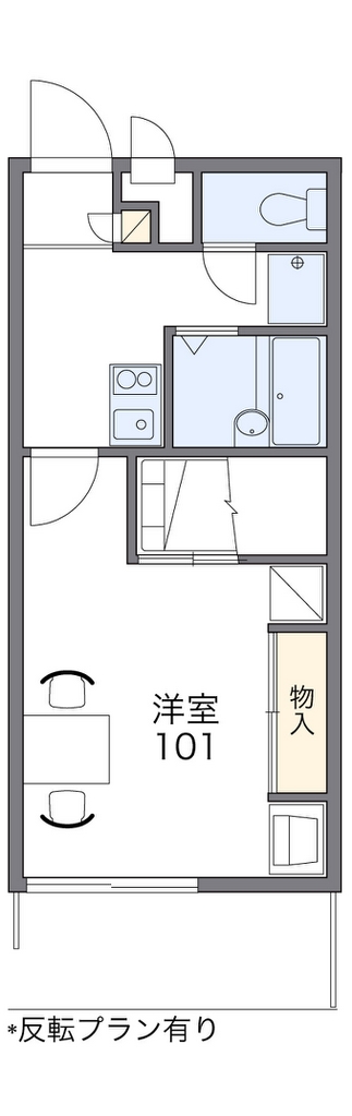 レオパレスフィレンツェ七番 代表的な間取のため実際の間取とは異なる場合があります