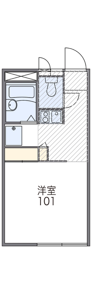 レオパレス芳野 代表的な間取のため実際の間取とは異なる場合があります