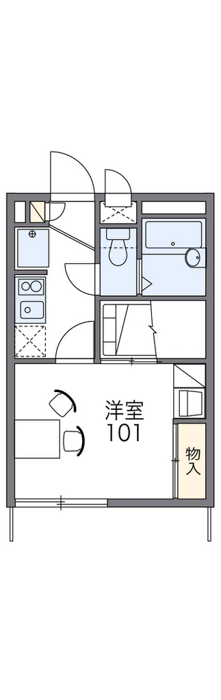 レオパレスオーチャード 代表的な間取のため実際の間取とは異なる場合があります