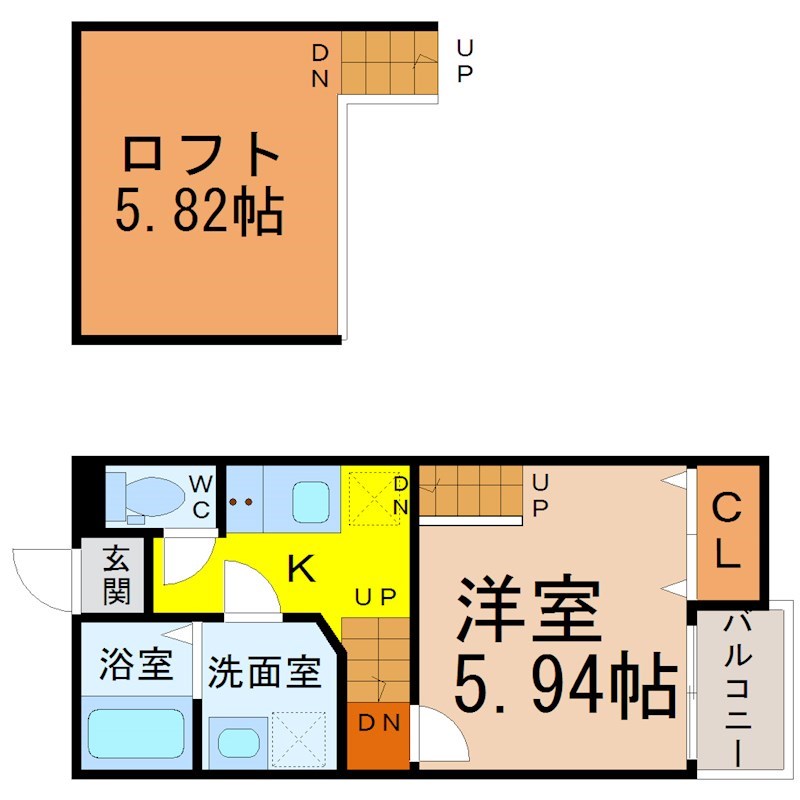 Creo荒子弐番館（クレオ荒子弐番館） 光インターネット無料システムキッチン　家具家電ご用意できます