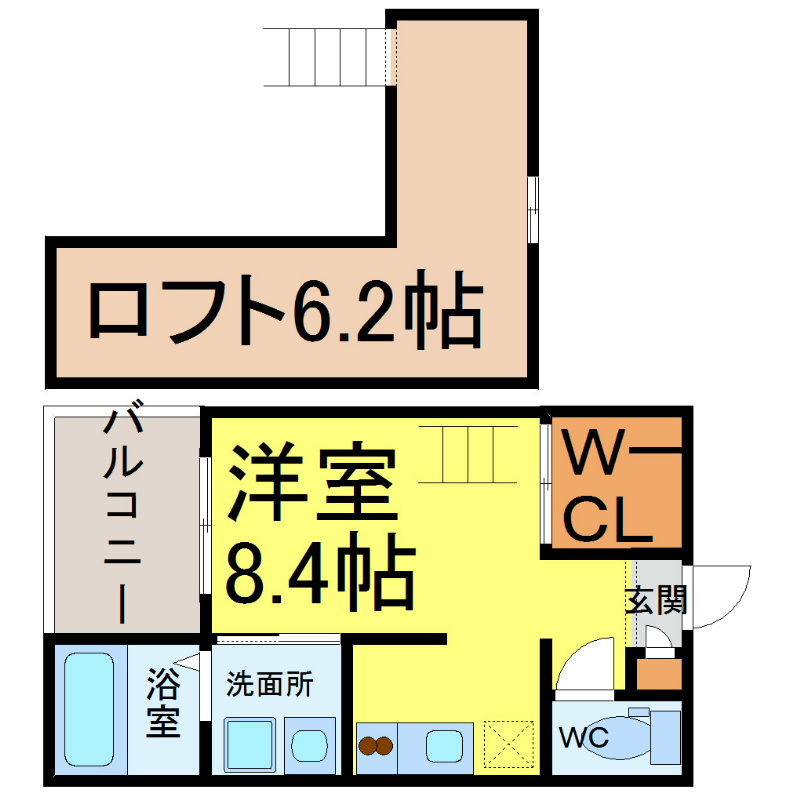Ｌｕｃｉｅ本陣（ルシエ本陣） 間取り　光インターネット無料　家具家電ご用意できます