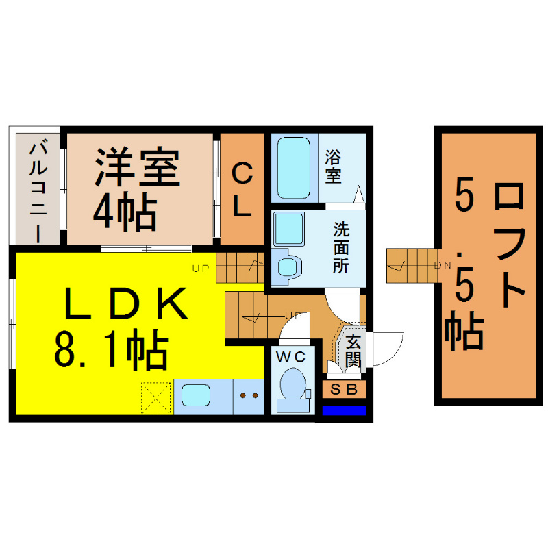 クレインハイツ本陣 間取図