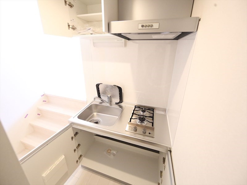 （仮称）西区山木一丁目Ｂ新築アパート システムキッチン（ガス2口コンロ付）　同仕様写真